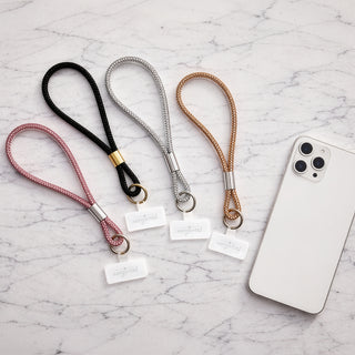 Pink Wristlet Soft Gemmed Phone Wrist Strap