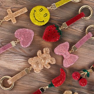 Cross Gemmed Bag Charm