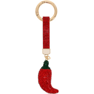 Chili Pepper Gemmed Keychain