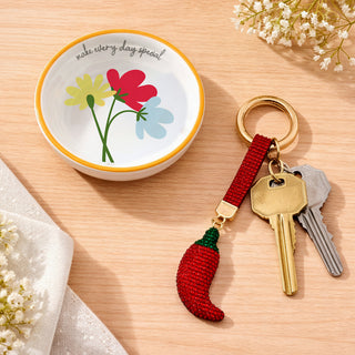 Chili Pepper Gemmed Bag Charm