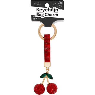 Cherry Gemmed Bag Charm