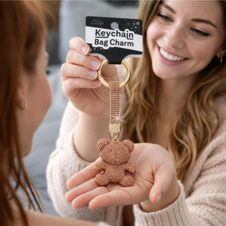 Teddy Bear Gemmed Bag Charm