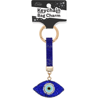Evil Eye Gemmed Bag Charm