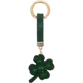 Lucky Clover Gemmed Bag Charm