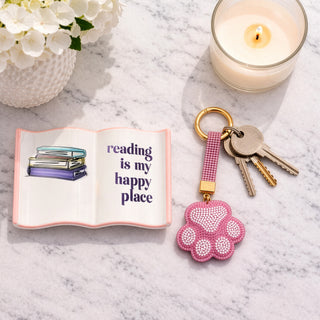 Pawprint Gemmed Bag Charm