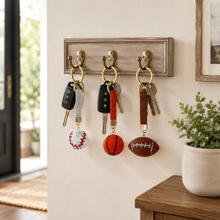 Baseball Gemmed Bag Charm