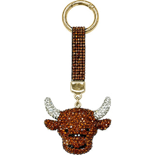 Highland Cow Gemmed Bag Charm