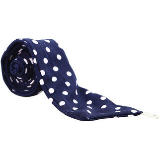 Newport Navy Dot - Mask Ties Set of 2 48" x 2.5"