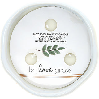 Love You 8 oz - 100% Soy Wax Reveal Candle
Scent: Tranquility