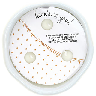 Hooray! 8 oz - 100% Soy Wax Reveal Candle Scent: Tranquility