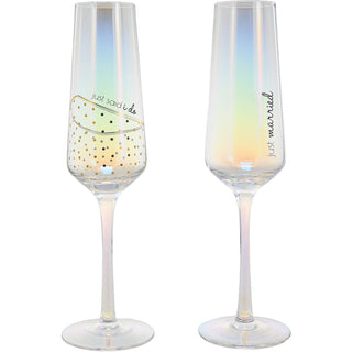 I Do  8 oz Glass Toasting Flute (Set of 2)