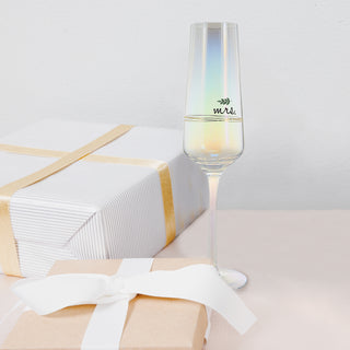 Mrs. 8 oz. Glass Toasting Flute