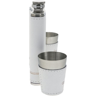 Groom One 8 oz Flask & Two 1.5 oz Shot Glasses in a Gift Box