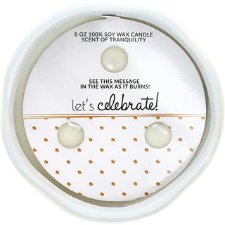 25 Years 8 oz - 100% Soy Wax Reveal Candle Scent: Tranquility