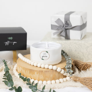 25 Years 8 oz - 100% Soy Wax Reveal Candle Scent: Tranquility