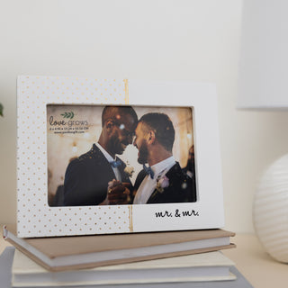 Mr. & Mr. 7.5" x 5.5" MDF Frame (Holds 6" x 4" Photo)