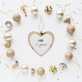 25 Years 4.75" Glass Ornament