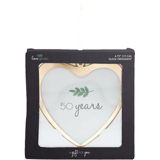 50 Years 4.75" Glass Ornament