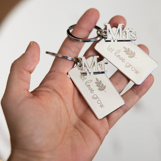 Mrs. Engraved Keychain