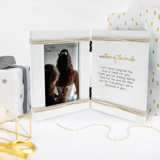 Mother Of The Bride 5.5" x 7.5" Hinged Sentiment Frame (Holds a 4" x 6" Photo)