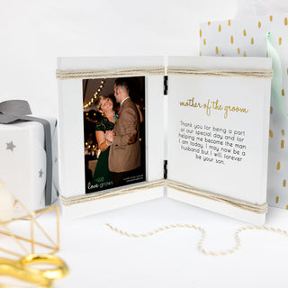 Mother Of The Groom 5.5" x 7.5" Hinged Sentiment Frame (Holds a 4" x 6" Photo)