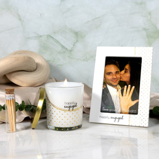 Engaged 10 oz - 100% Soy Wax Candle with Matches Scent: Tranquility