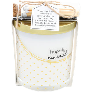 Married 10 oz - 100% Soy Wax Candle with Matches Scent: Tranquility