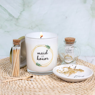 Maid of Honor 10 oz - 100% Soy Wax Candle with Matches Scent: Tranquility