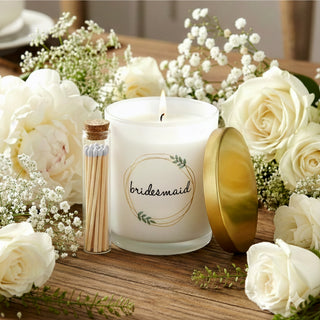 Bridesmaid 10 oz - 100% Soy Wax Candle with Matches Scent: Tranquility