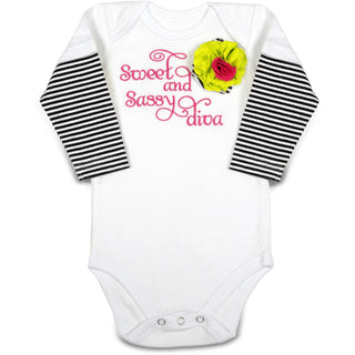 Sassy Diva Long Sleeve Onesie