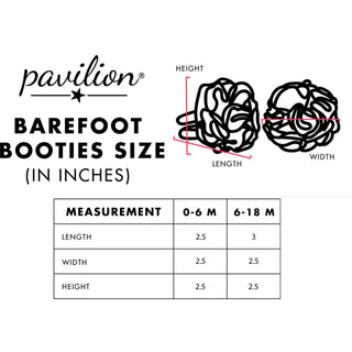 Jazzy Gem Barefoot Booties (0-6 Months)