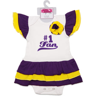 Purple & Gold #1 Fan Onesie Dress