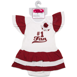 Maroon & White #1 Fan Onesie Dress