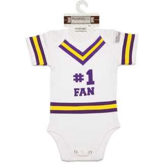 Purple & Gold 0-6 Months Infant Onesie