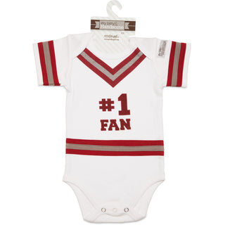 Crimson & Gray Infant Onesie