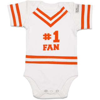 Orange & White Infant Onesie