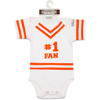 Orange & White Infant Onesie