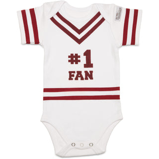 Maroon & White Infant Onesie