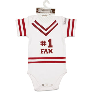 Maroon & White Infant Onesie