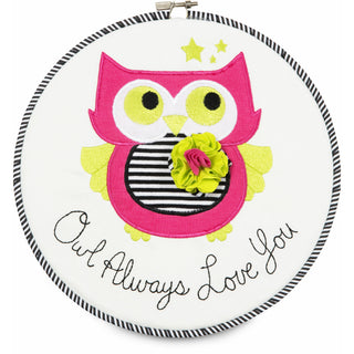 Sassy Diva Owl Always Love You 9.5" Wall Covering