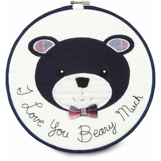 FireTruck I Love You Beary Much 9.5" Wall Covering