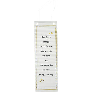 Best Things in Life 7.25" Hanging Plaque