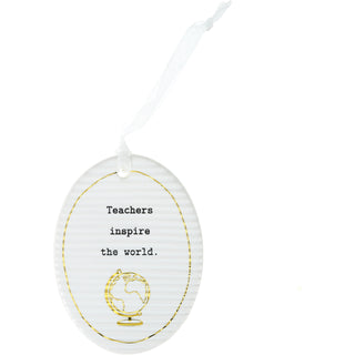 Teacher 3.5" Hanging Oval Plaque