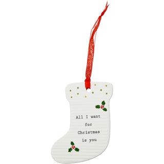 All I Want 3.75" Stocking Ornament