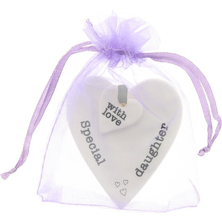 Special Daughter  3" Ceramic Keepsake Heart Plaque