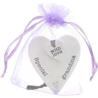 Special Grandma  3" Ceramic Keepsake Heart Plaque