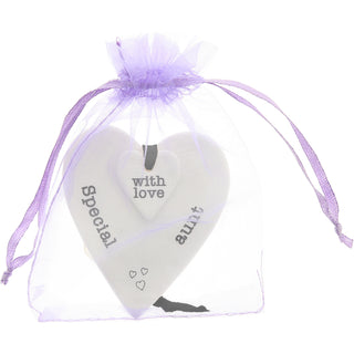 Special Aunt  3" Ceramic Keepsake Heart Plaque