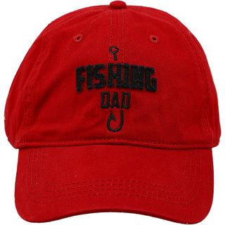 Fishing Dad Red Adjustable Hat