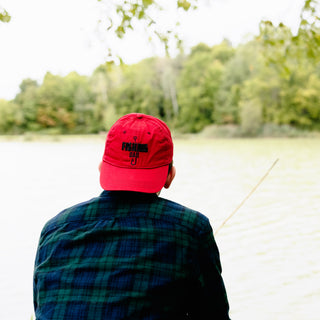 Fishing Dad Red Adjustable Hat