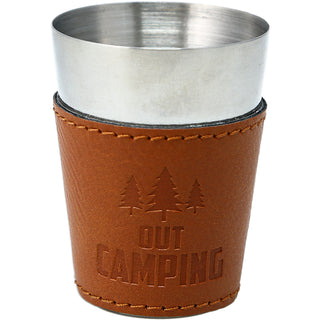 Out Camping Stainless Shot Glass with Sleeve